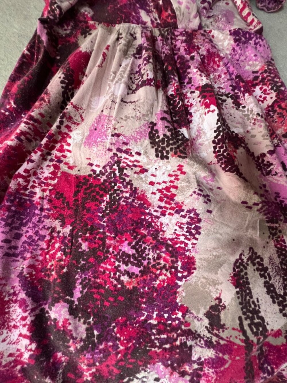 Ann Taylor Womens Dress Size M Pinks Magenta Sleeveless V-Neck Cotton Knit Dress - Picture 9 of 11